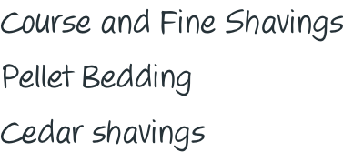 Course and Fine Shavings Pellet Bedding Cedar shavings